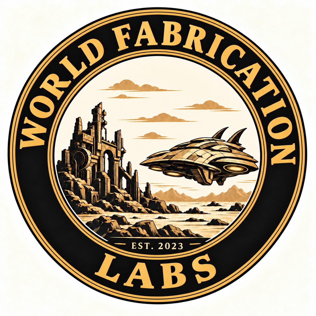World Fabrication Labs circular badge, supplied brand artwork