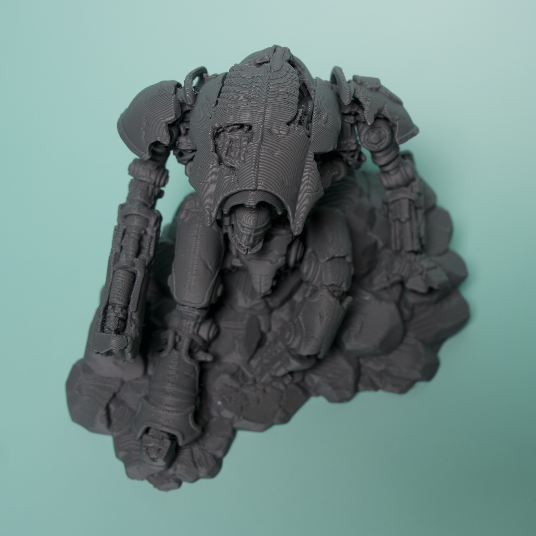 Actual unpainted Collapsed Mech terrain