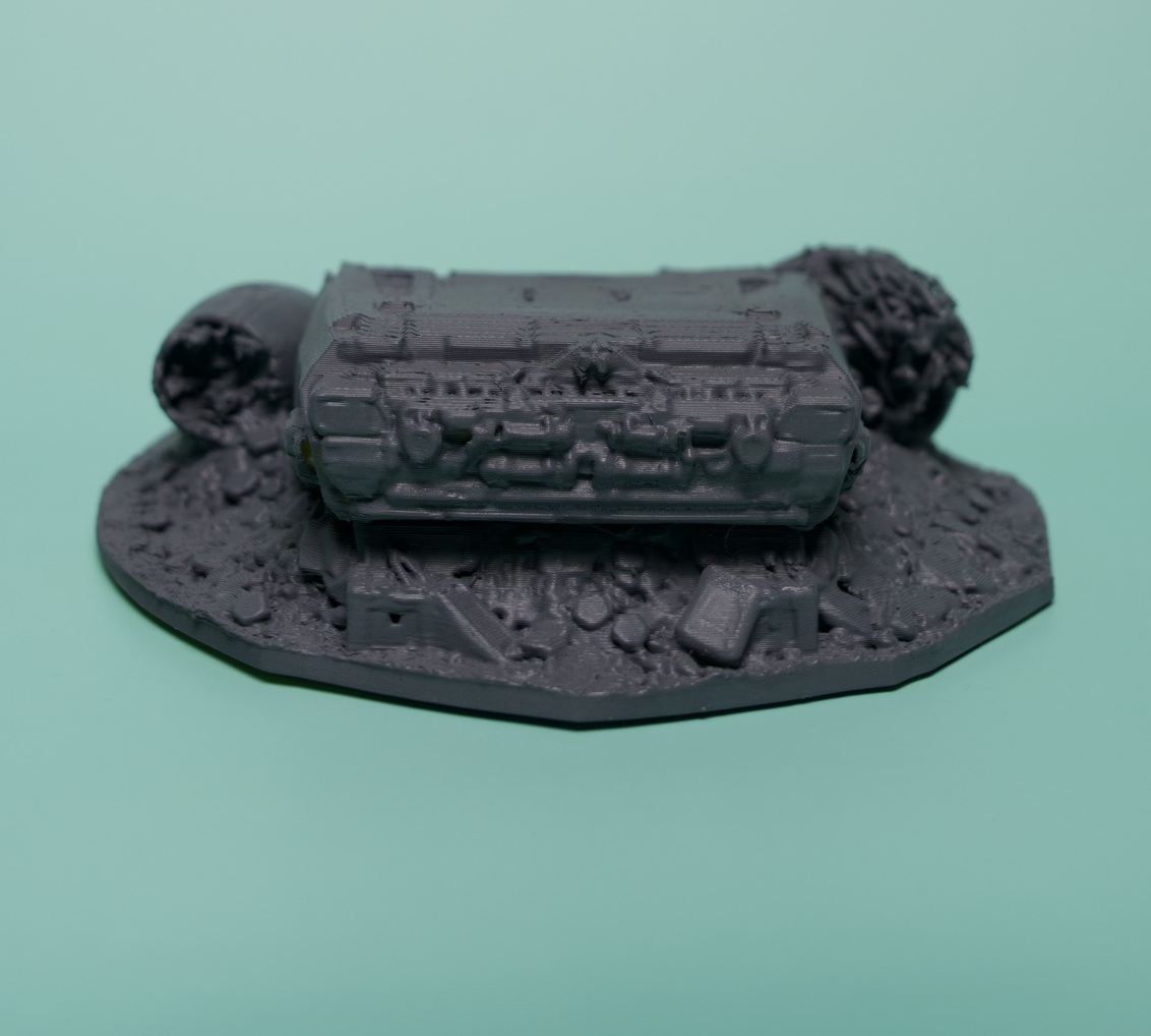 Actual unpainted Crashed Craft terrain with low hull