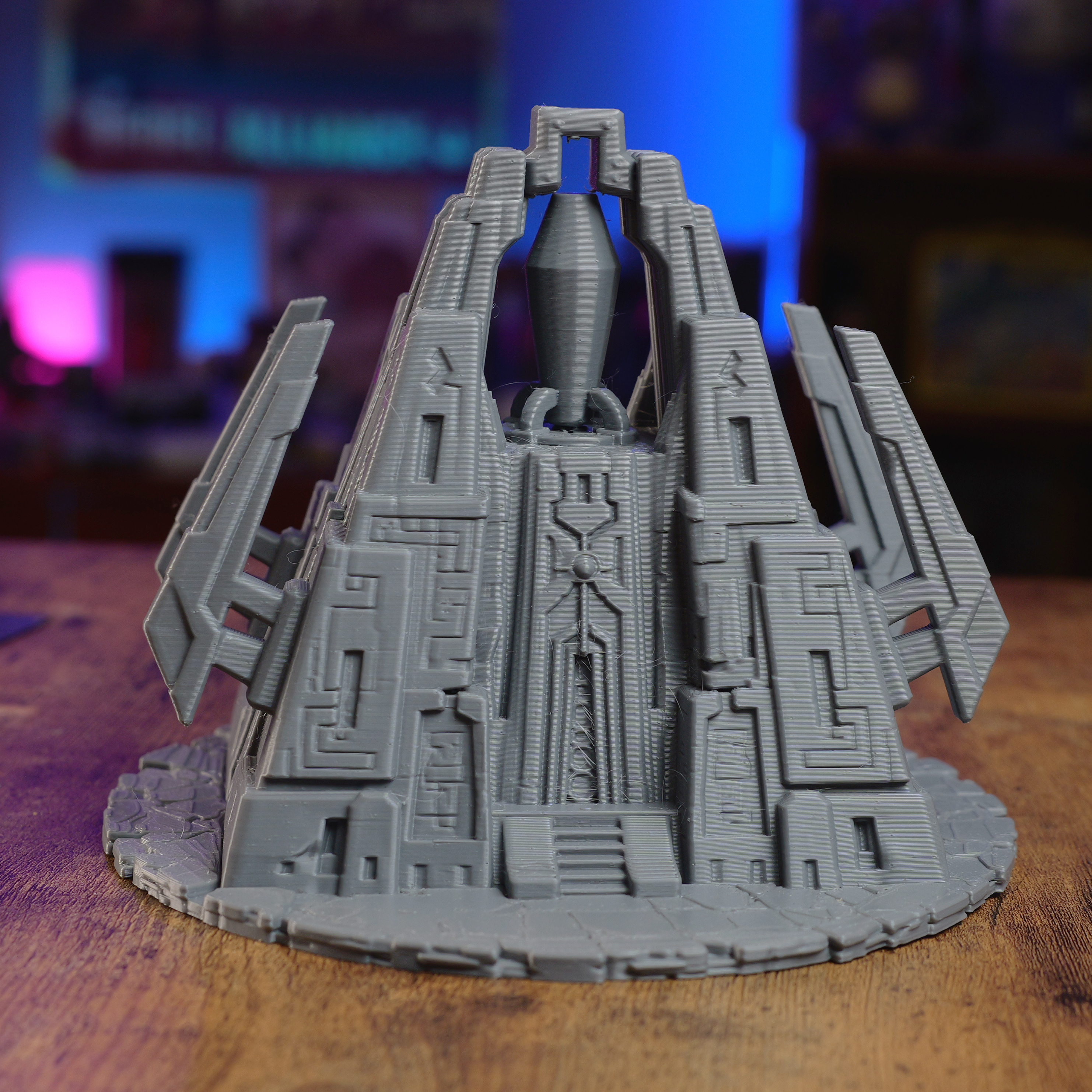 Actual unpainted PLA sci-fi monument terrain model