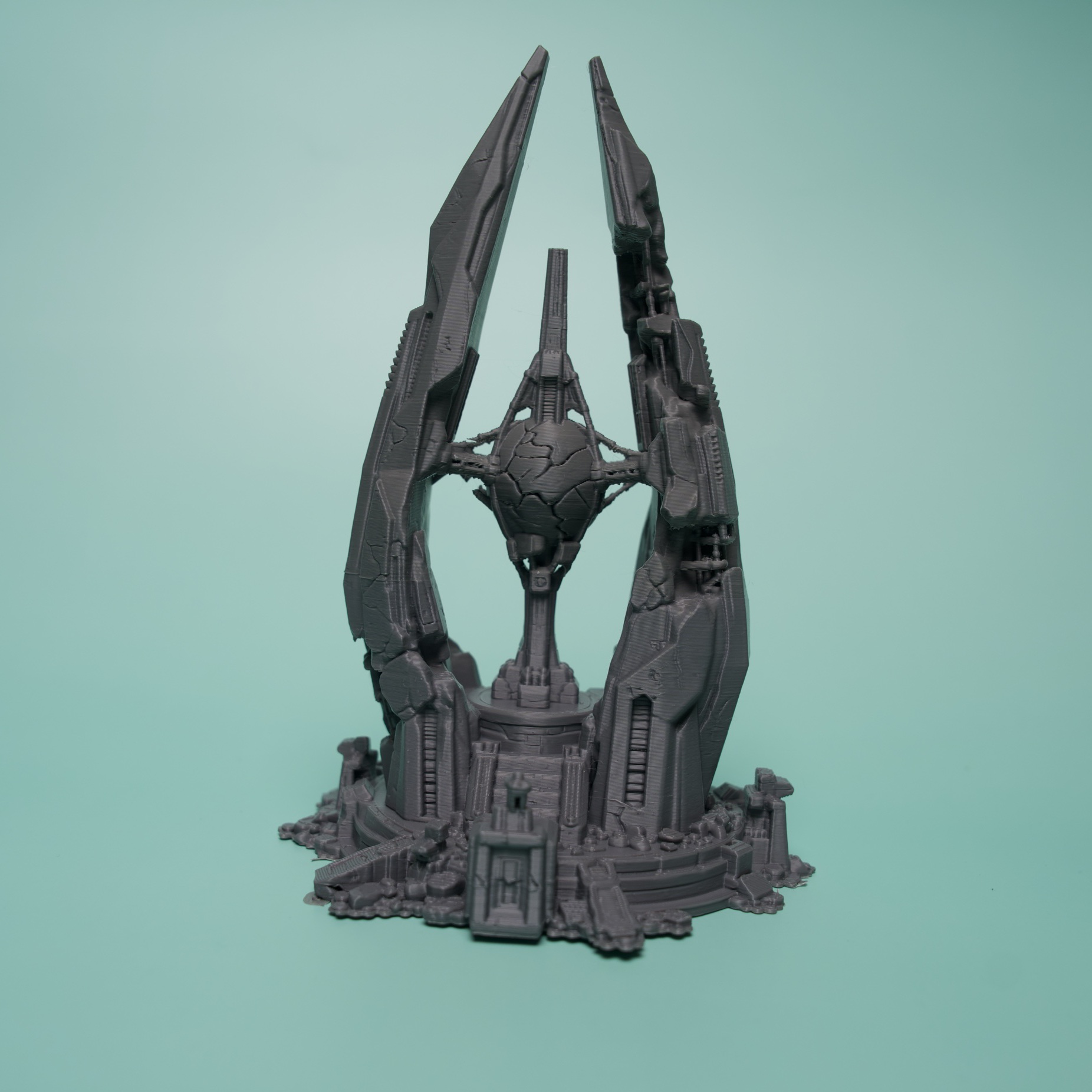 Actual unpainted Alien Orb Spire terrain