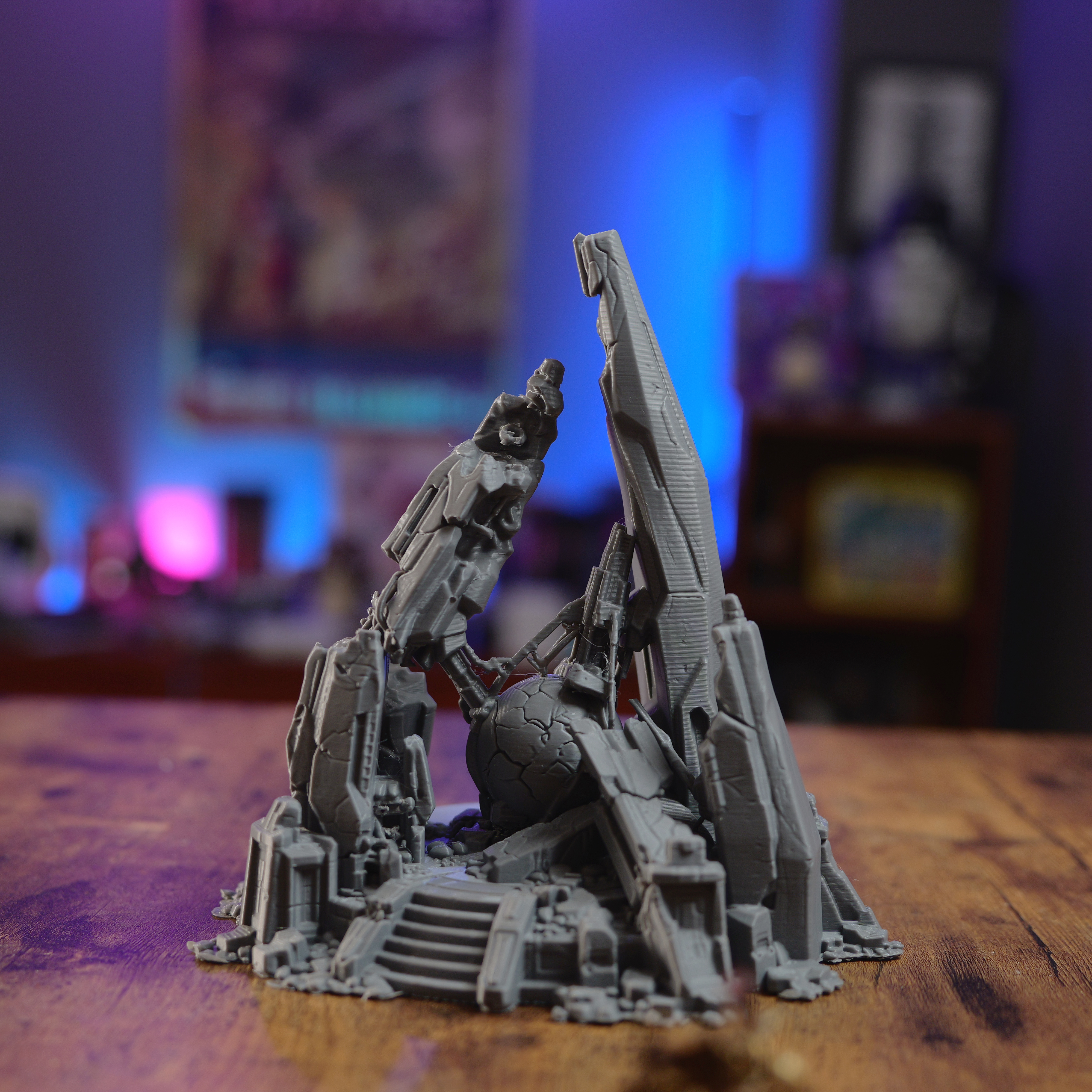 Actual unpainted Ruined Orb Spire terrain